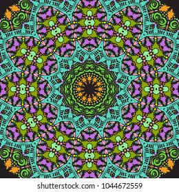 Beautiful vector pattern with Indian ornament mandala. Can be used to print on the phone, to create a poster, tattoo, yoga Mat.
