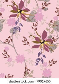 Beautiful vector a pattern seamless floral