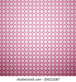 Beautiful vector pattern (tiling). Pink and white colors. Endless texture for printing onto fabric, paper, scrap booking. Mesh and dot shape. Pretty cute print background.