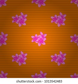 Beautiful vector pattern for your design. Vintage style trendy print. Exquisite pattern of plumeria flowers. Watercolor seamless pattern with plumeria flowers in pink, magenta and orange colors.