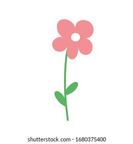 Beautiful Vector Pink Flower Flower Icon Stock Vector (Royalty Free ...