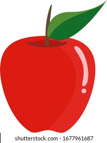Beautiful vector red apple icon