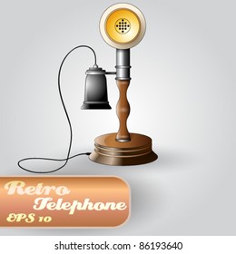 Beautiful Vector Retro Telephone