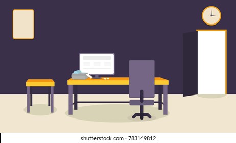 Beautiful vector room with cash register