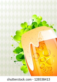 beautiful vector saint patrick's day design with mug of beer