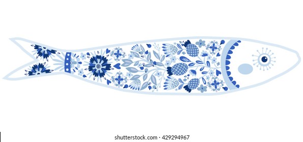 Beautiful vector sardine