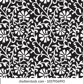 Beautiful Vector Seamless Damask Pattern Stock Vector (Royalty Free ...