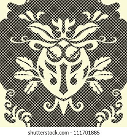 Beautiful vector seamless damask pattern, vector background