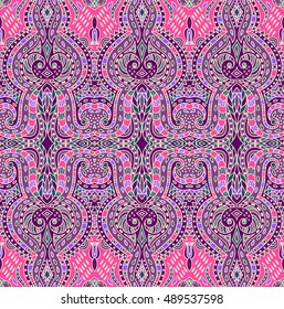 Beautiful vector seamless ethnic pattern. Tribal ornament. Vintage colorful template for your design. Geometric background 