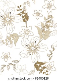 Hermoso vector floral sin fisuras