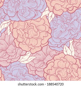Beautiful vector seamless flower. graphic illustration