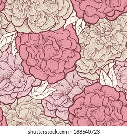 Beautiful vector seamless flower. graphic illustration