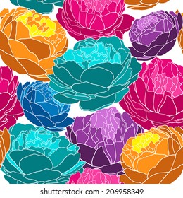 Beautiful vector seamless flower. graphic illustration
