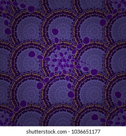 Beautiful vector seamless flower pattern in stained-glass window style (violet, blue and gray colors). You can use it for invitations, postcards, cards, wallpapers and so on.