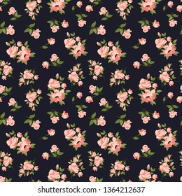 Beautiful vector seamless pattern with floral ornament. Background for printing on paper, wallpaper, covers, textiles, fabrics, for decoration, decoupage, scrapbooking and other