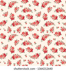 Beautiful vector seamless pattern with floral ornament. Background for printing on paper, wallpaper, covers, textiles, fabrics, for decoration, decoupage, scrapbooking and other