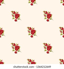 Beautiful vector seamless pattern with floral ornament. Background for printing on paper, wallpaper, covers, textiles, fabrics, for decoration, decoupage, scrapbooking and other