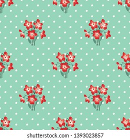 Beautiful vector seamless pattern with floral ornament. Background for printing on paper, wallpaper, covers, textiles, fabrics, for decoration, decoupage, scrapbooking and other