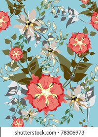 Beautiful vector a seamless pattern floral