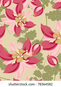 Beautiful vector a seamless pattern floral