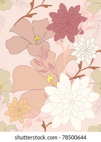 Beautiful vector seamless  pattern floral