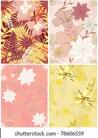 Beautiful vector a seamless pattern floral