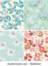 Beautiful vector a seamless pattern floral