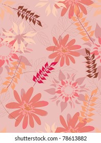 Beautiful vector a seamless pattern floral
