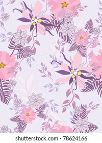 Beautiful vector a seamless pattern floral