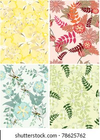 Beautiful vector a seamless pattern floral