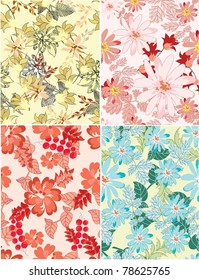 Beautiful vector a seamless pattern floral