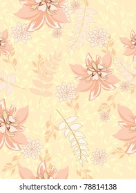 Beautiful vector a seamless pattern floral