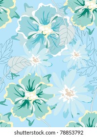 Beautiful vector a seamless pattern floral