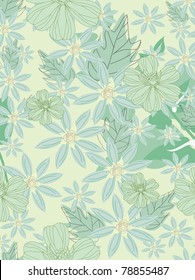 Beautiful vector a seamless pattern floral