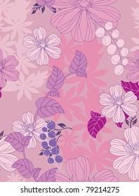 Beautiful vector a seamless pattern floral