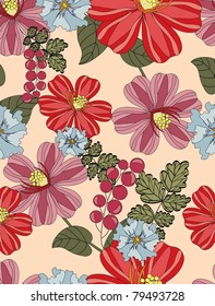 Beautiful vector a seamless pattern floral