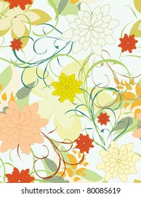 Beautiful vector a seamless pattern floral