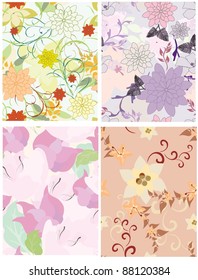 Beautiful vector a seamless pattern floral