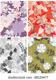 Beautiful vector a seamless pattern floral