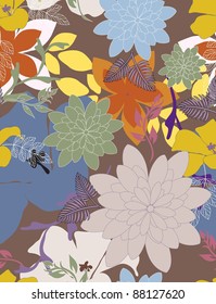 Beautiful vector a seamless pattern floral