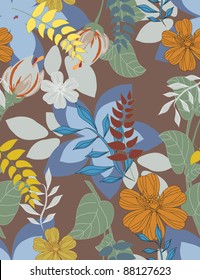Beautiful vector a seamless pattern floral