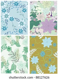 Beautiful vector a seamless pattern floral