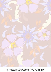 Beautiful vector a seamless pattern floral