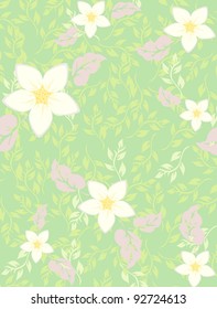 Beautiful vector a seamless pattern floral