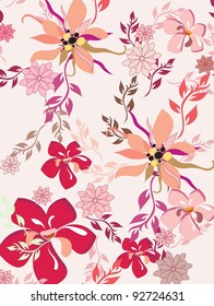 Beautiful vector a seamless pattern floral