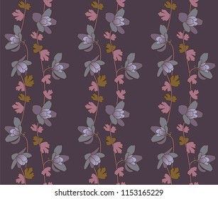 Beautiful vector seamless pattern, Flower dark pink. Vector unique seamless asian texture. For printing on packaging, textiles, paper, manufacturing, wallpapers.