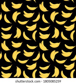 Beautiful vector seamless texture in bananas. For printing, for wallpaper, web pages backgrounds, surface textures, textiles. EPS