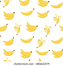 Beautiful vector seamless texture in bananas. For printing, for wallpaper, web pages backgrounds, surface textures, textiles. EPS