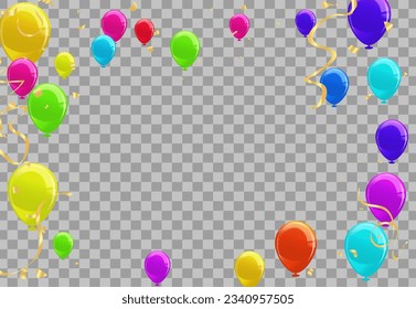 Beautiful vector set of colorful realistic party balloons.
