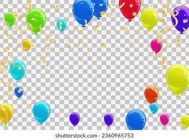 Beautiful vector set of colorful realistic party balloons.
